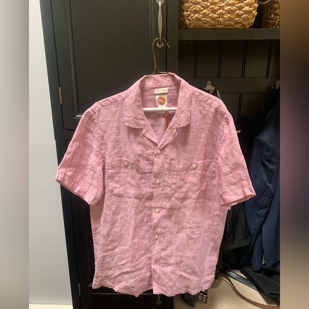 C&C California 100%  nwt Linen men’s short sleeved shirt size M